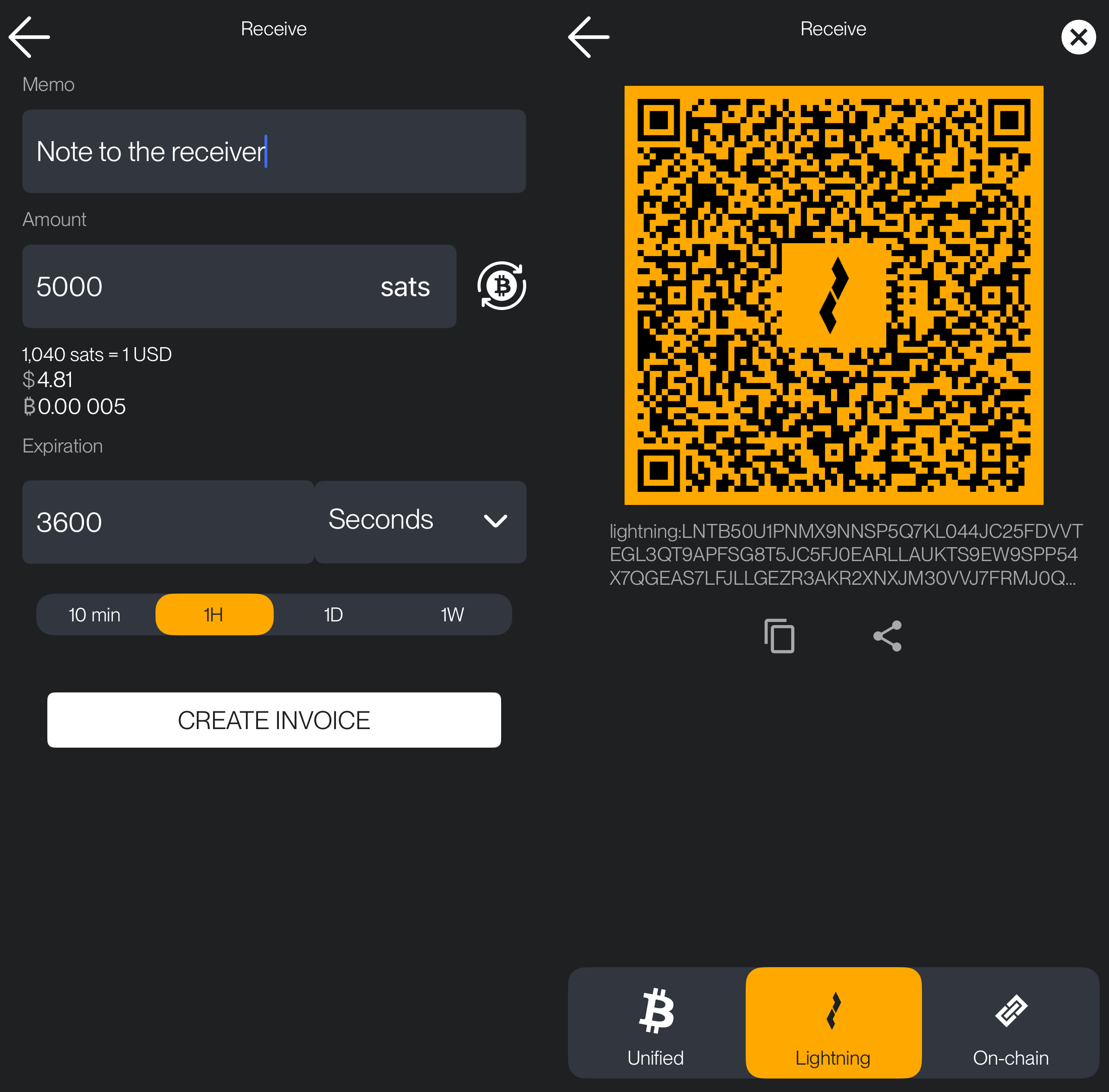 ZEUS receive payment